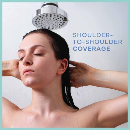 SEVENTY 4-Setting Filtered Shower Head with Shower Filter in Chrome – Helps Reduce Chlorine and Impurities for Healthier Hair, Skin and Scalp, Easy to Install (Model 12155)