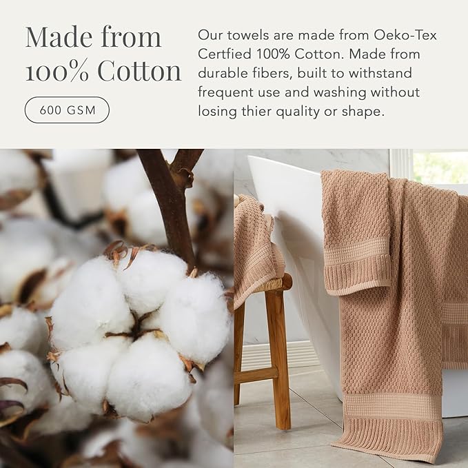 NY Loft 100% Cotton Towel Set 6 Piece Towel Set | Super Soft & Absorbent