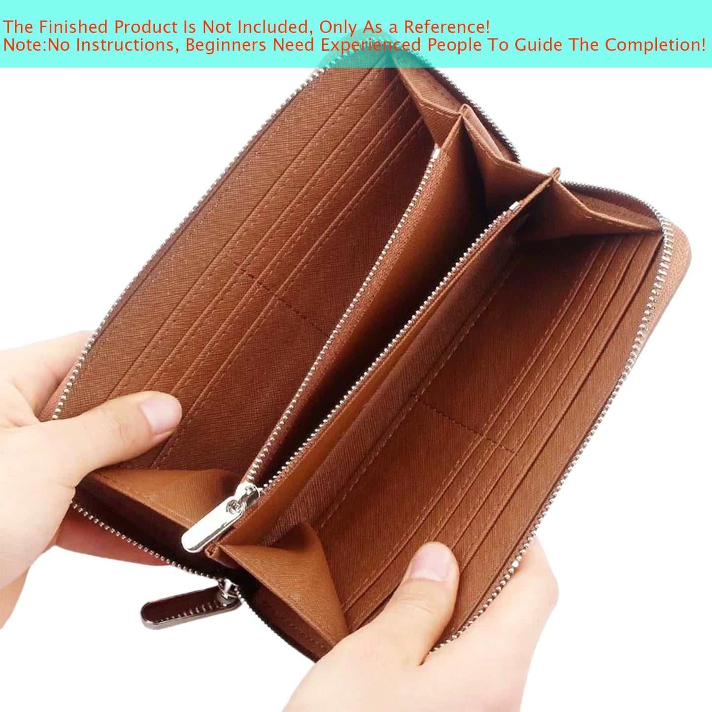 RIVEENY Leather Purse Templates, Acrylic Leather Patterns Templates for Women's Wallet Long Clutch Zip Around Travel Leather Purse