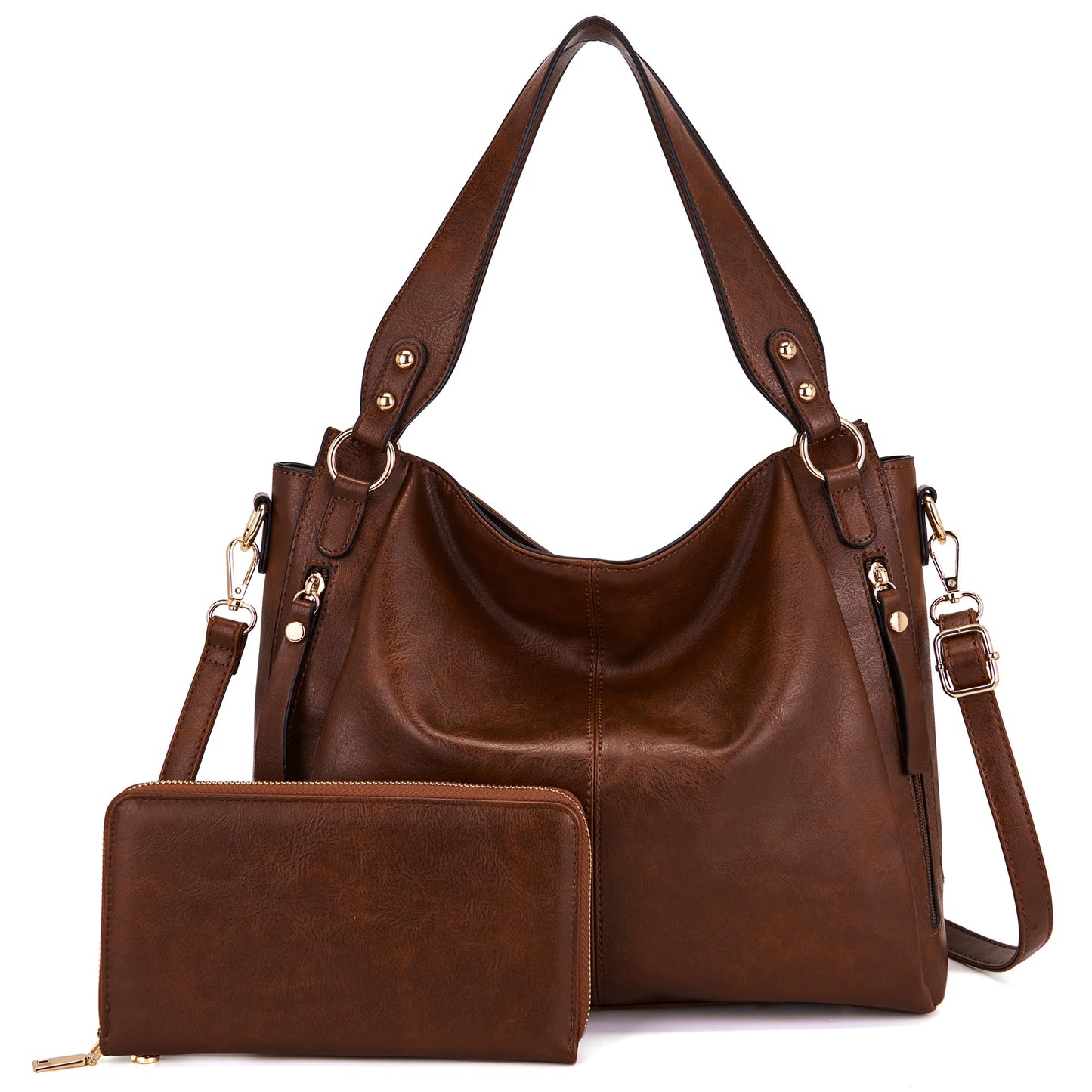 TOVAXY Women's Hobo Handbags Crossbody Bags Ladies Tote Shoulder Bags Purses and Wallet Set 2pcs