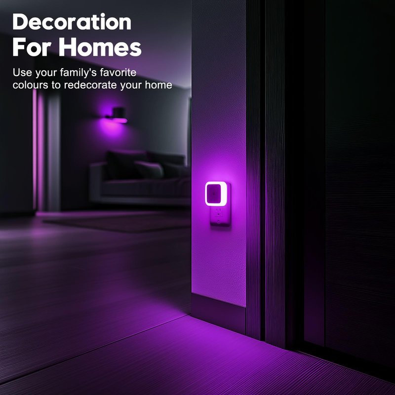 Sujeet Night Light, Night Lights Plug into Wall 8-Pack, Nightlight Plug in Night Light, Dusk to Dawn Night Lamp Led (Pink)