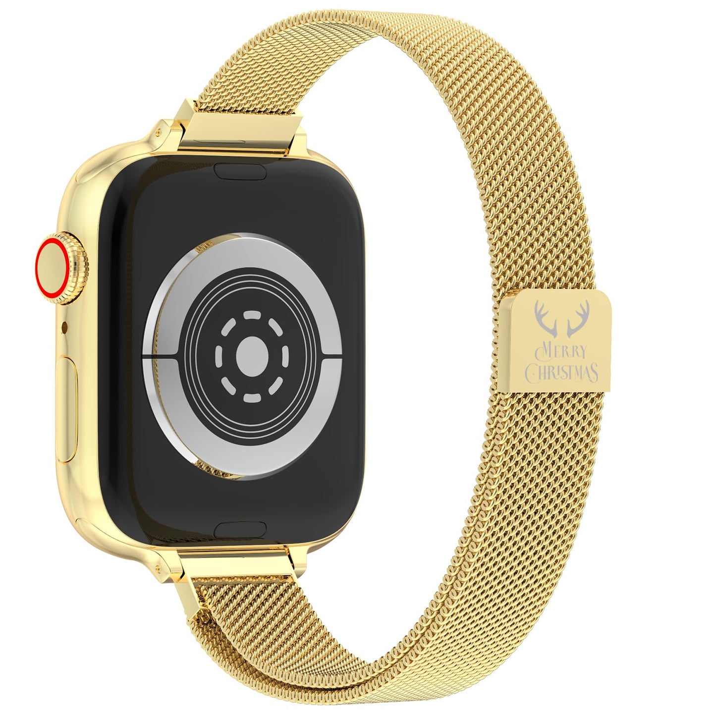 MARGE PLUS Slim Milanese Loop Compatible with Apple Watch Band for women 41mm 40mm 38mm 42mm 46mm 45mm 44mm, Stainless Steel Magnetic Mesh Strap work on iWatch Series 11 10 9 8 7 6 5 4 3 & SE 3 2 1