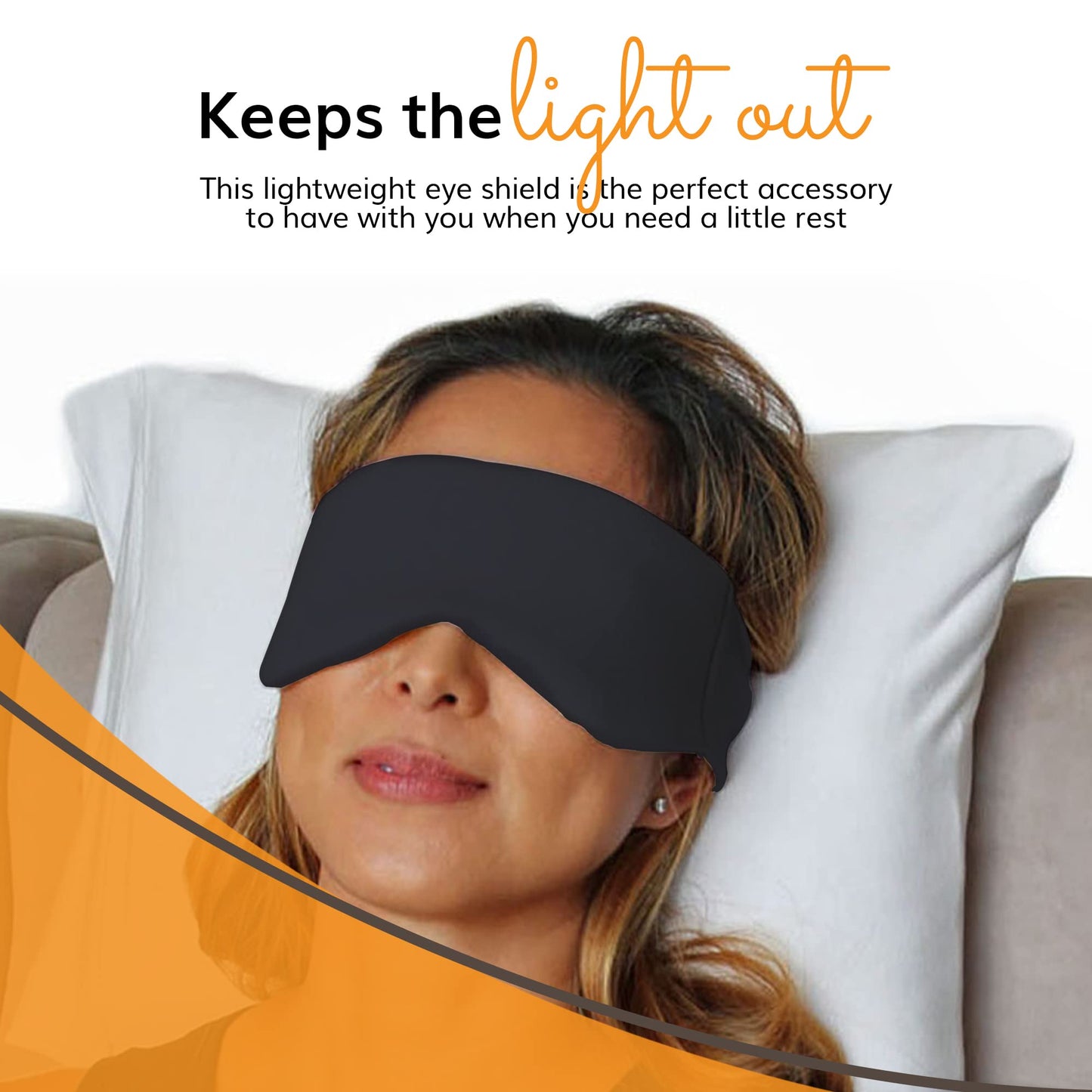 Happyluxe Escape Sleep Mask - Buttery Soft Airplane Eye Mask for Sleeping or Napping in Bed. Machine Washable. - Jet Black, Made in USA
