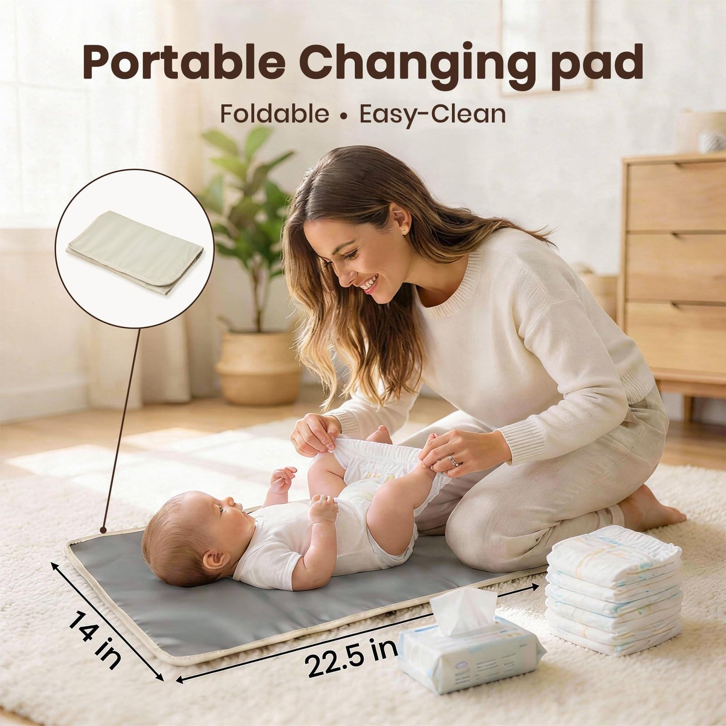 miss fong Small Diaper Bag - Baby Diaper Bag Backpack Mini Diaper Backpack Checkered Diaper Bag with Changing Pad Toddler Backpack for Travel Daycare Mommy Diaper Backpack for Mom & Dad