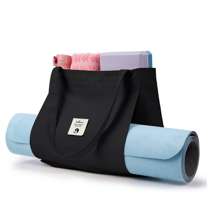 WLLWOO WLLWOO Yoga Bags for Women with Yoga Mats Bags Carrier Carryall Canvas Tote for Pilates Shoulder for Travel Office Beach Workout