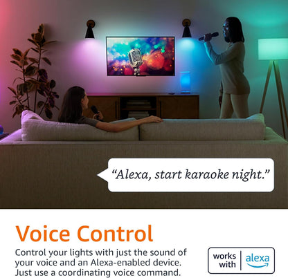 Echo Dot with Amazon Basics Smart Color Bulb