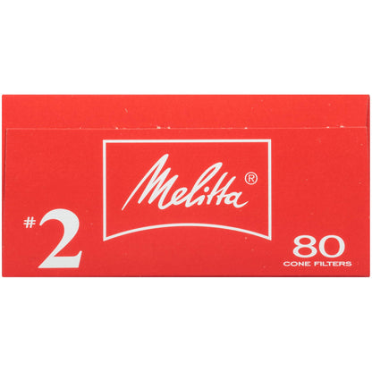 Melitta #2 Cone Coffee Filters, Bamboo, 80 Count