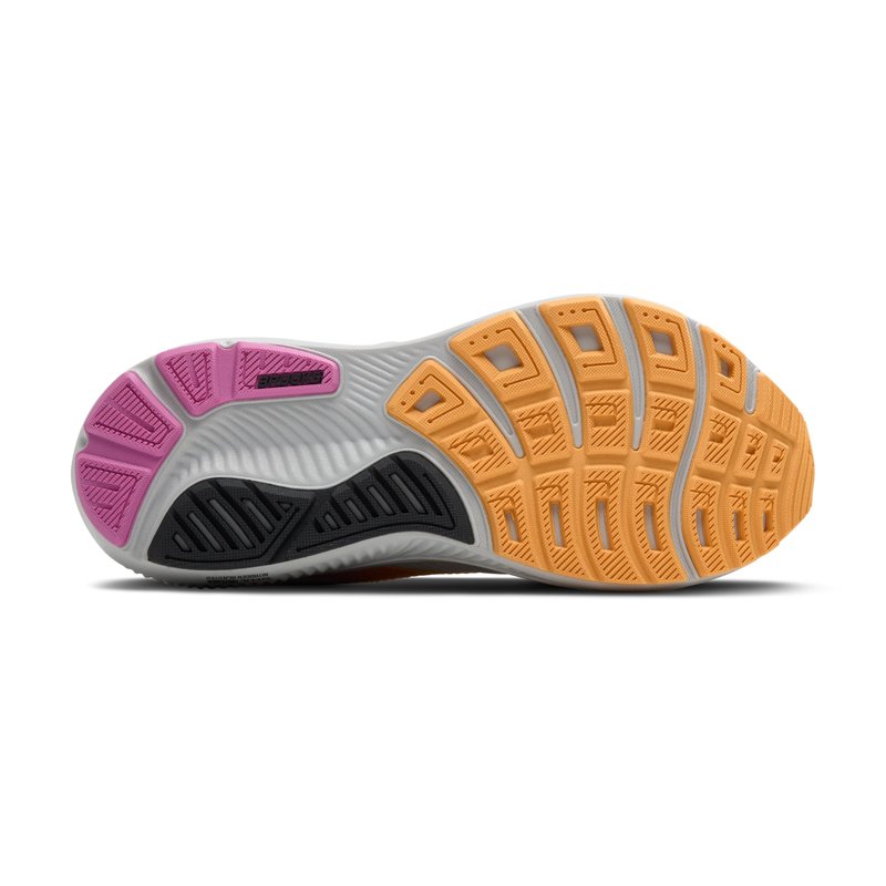 Brooks Women’s Ghost 17 Neutral Running Shoe - Oyster/Apricot/Pink - 9 Medium