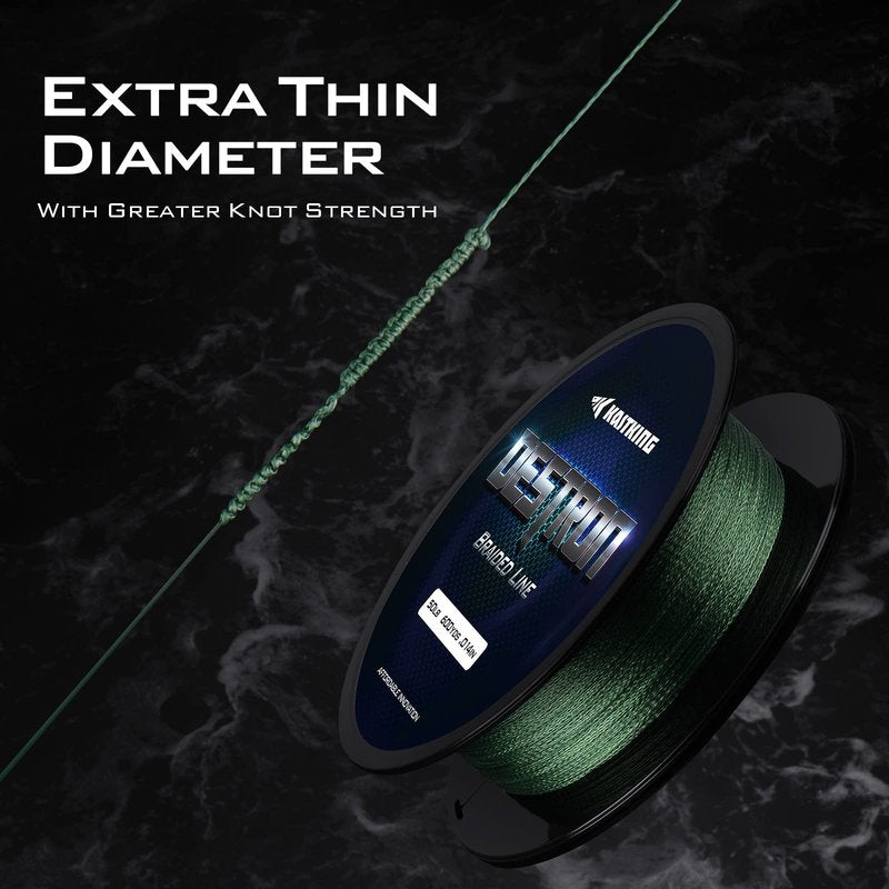 KastKing Destron Braided Fishing Line, Blue Camo , 300 yds-50lb-0.36mm