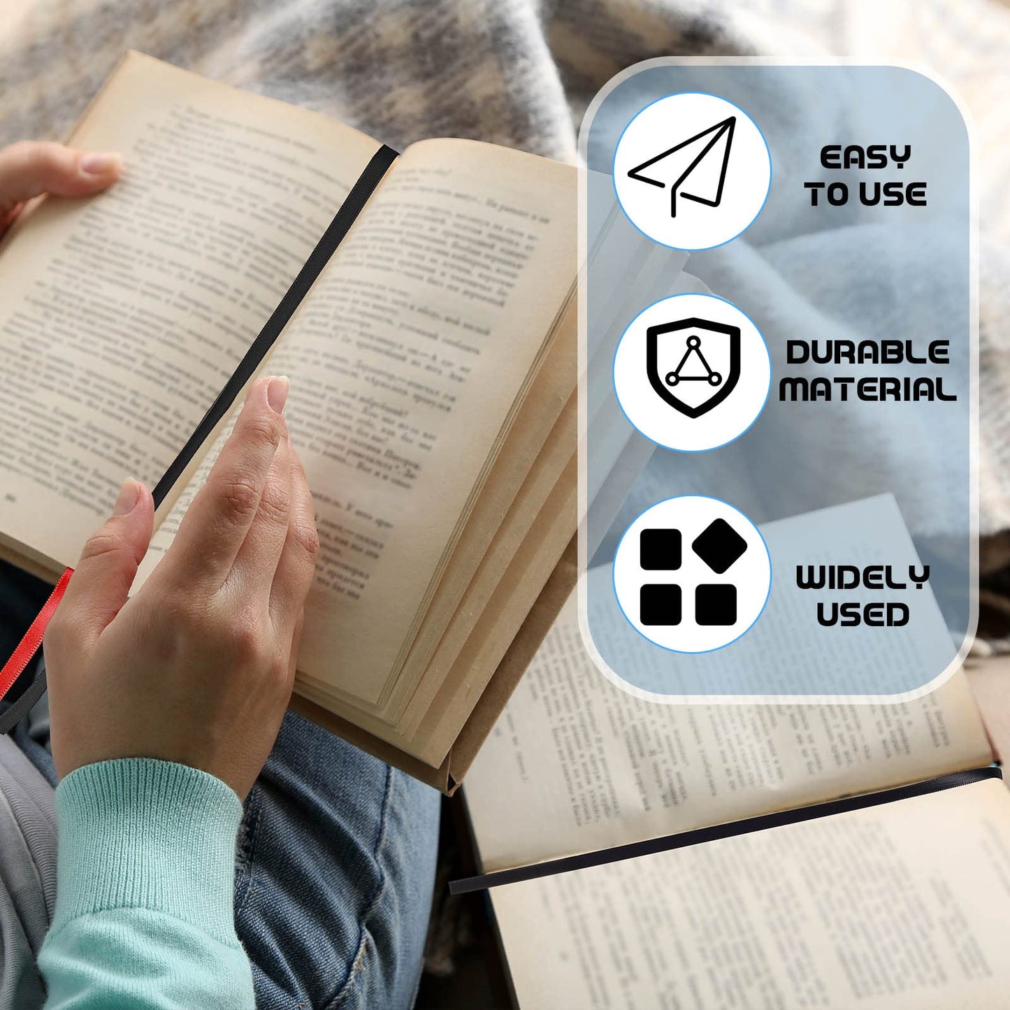 Fuutreo 20 Pcs Bible Ribbon Bookmark Bulk Artificial Leather Christian Book Markers with 5 Colorful Ribbons for Books