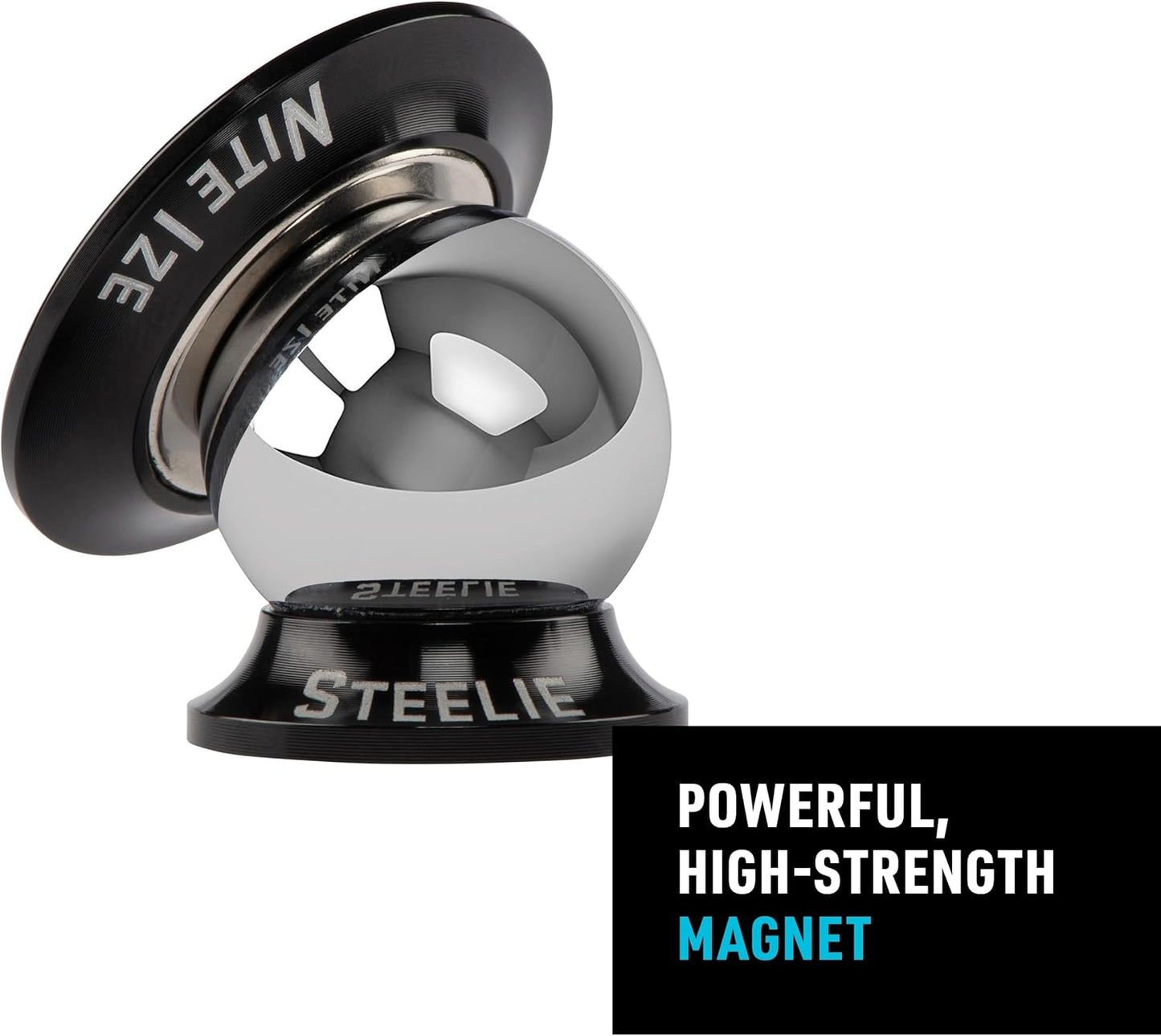 Nite Ize Steelie Orbiter Dash Kit - Magnetic Dashboard Phone Mount - Easy-to-Use & Durable Cell Phone Car Holder
