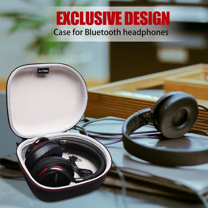 Headphone Headset Case Compatible with JBL, Beats, Sony, Soundcore Anker, Raycon, TOZO, SteelSeries, Logitech, Jabra, Bose, Audio-Technica, Sennheiser Headphones, Black+Grey