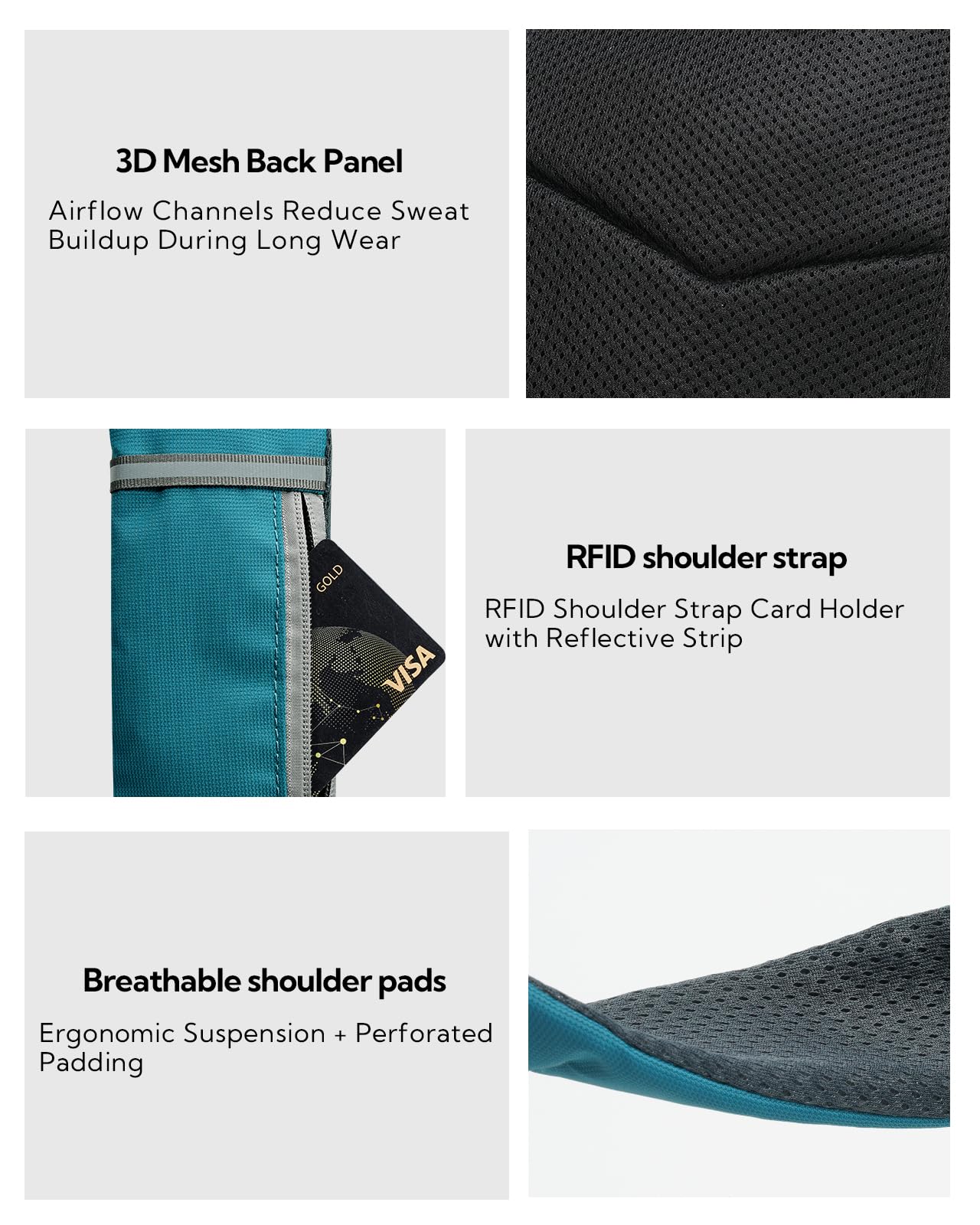 WATERFLY Small Crossbody Sling Bag: RFID Blocking Anti Theft Sling Backpack Chest Bag Travel Hiking Daypack Man Woman
