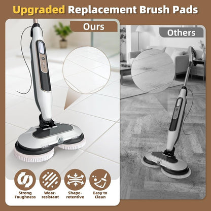 2 Pack Upgraded Steam Mop Replacement Brush Heads Compatible with Shark Steam and Scrub Mop S8201 S8001 S8002 S7201 S7001 Series, Short Bristle Cleaning and Polishing Brush for Deep Clean Hard Floors