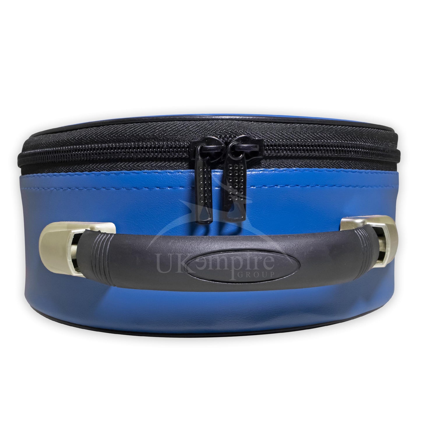 UK EMPIRE GROUP Premium Masonic Crown Cap Case Leather – Freemason Hat Storage Carrying Box, Blue (Plain)