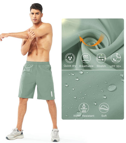 NORTHYARD Men's Athletic Running Shorts Quick Dry Workout Shorts 7"/ 5"/ 9" Lightweight Sports Gym Basketball Tennis Hiking Exercise LODENFROST-9inch 2XL
