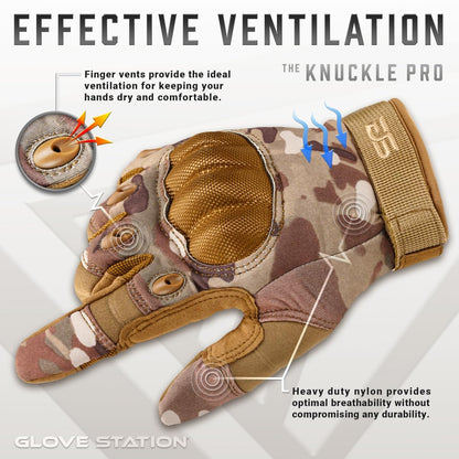 Glove Station Hard Knuckle Utility Gloves, Touchscreen, TACHK258, XL