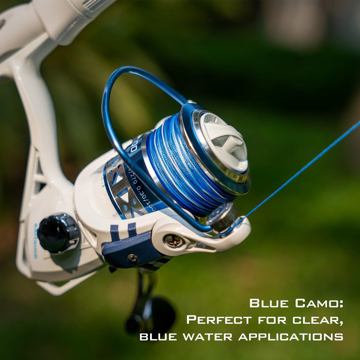 KastKing Superpower Silky8 Braided Fishing Line, Blue Camo, 8 Strands, 40 LB, 500 Yds
