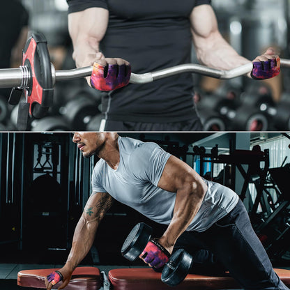 RYMNT Minimal Workout Gloves, Micro Weight Lifting Gloves Grip Pads with Full Palm Protection & Extra Grip for Women Weightlifting,Gym,Cross Training,Powerlifting,WODs.GalaxyPL-Large
