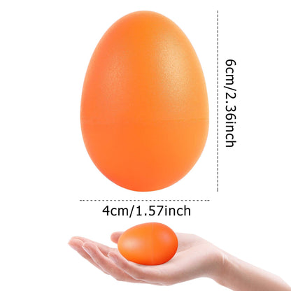 Augshy 14 PCS Plastic Egg Shakers Percussion Musical Egg Maracas Easter Egg Kids Toys (7 Colors)