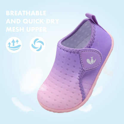 FEETCITY Boys Girls Water Shoes Kids Quick Dry Aqua Socks Non-Slip Barefoot for Sport Beach Swim Surf Toddler 8