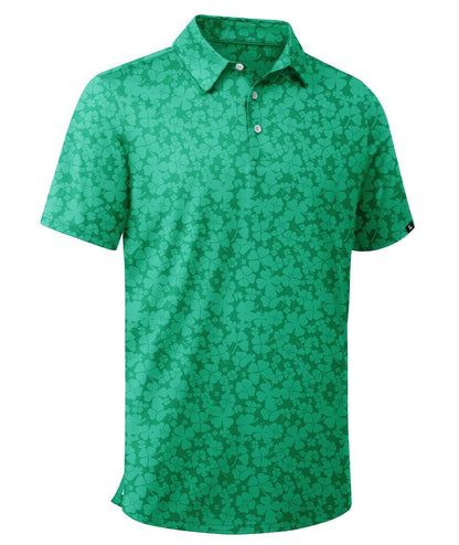 SWISSWELL St Patricks Day Shirt Men Green Patterns Polo Shirts for Men Short Sleeve Performance Rugby T Shirts Spring XL