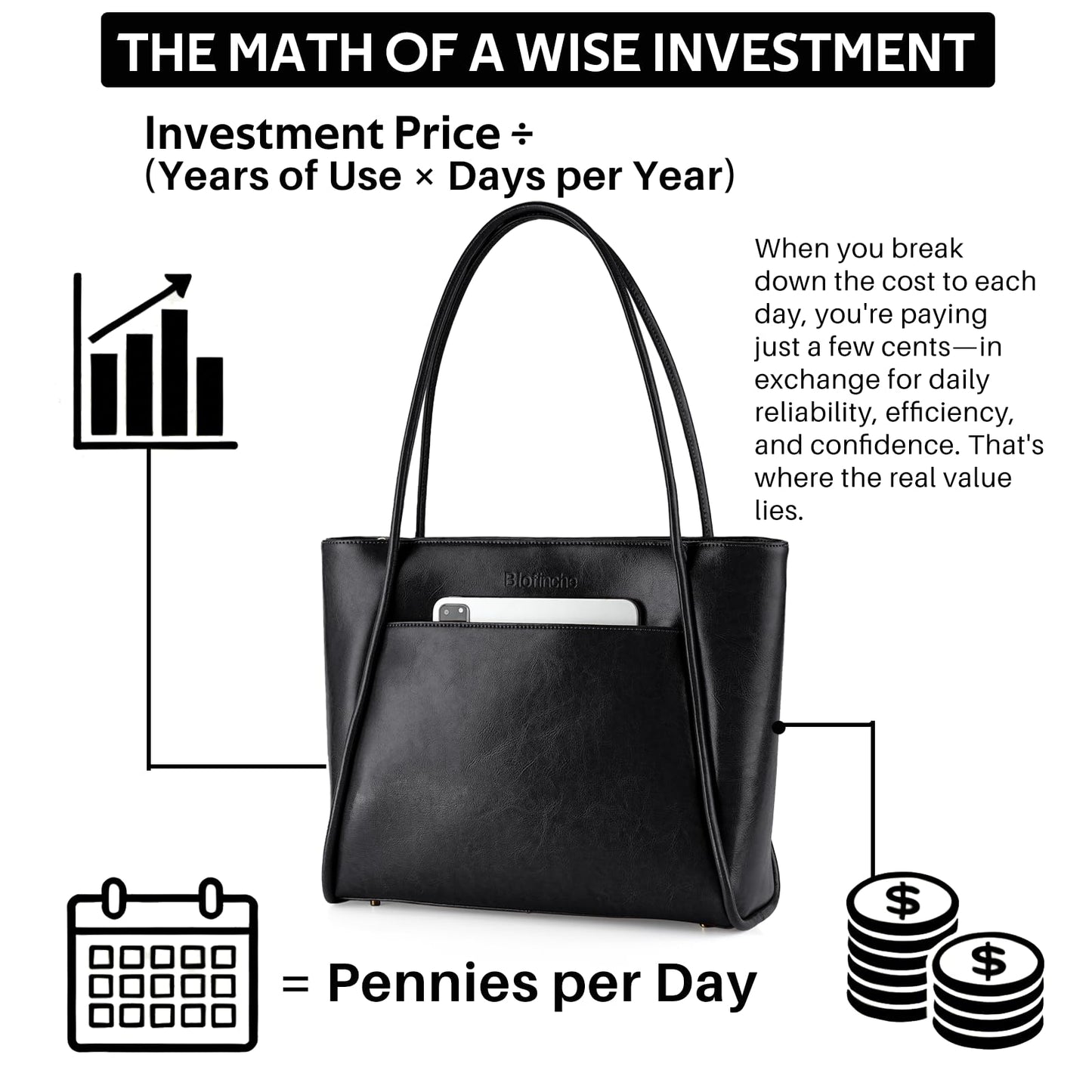 Professional Genuine Leather Laptop Tote Bag for Women Fits 13.3" Computer- Work Travel Business Teacher Bags Designer Structured Briefcase Shoulder Handbag for Office Commuter College Educators