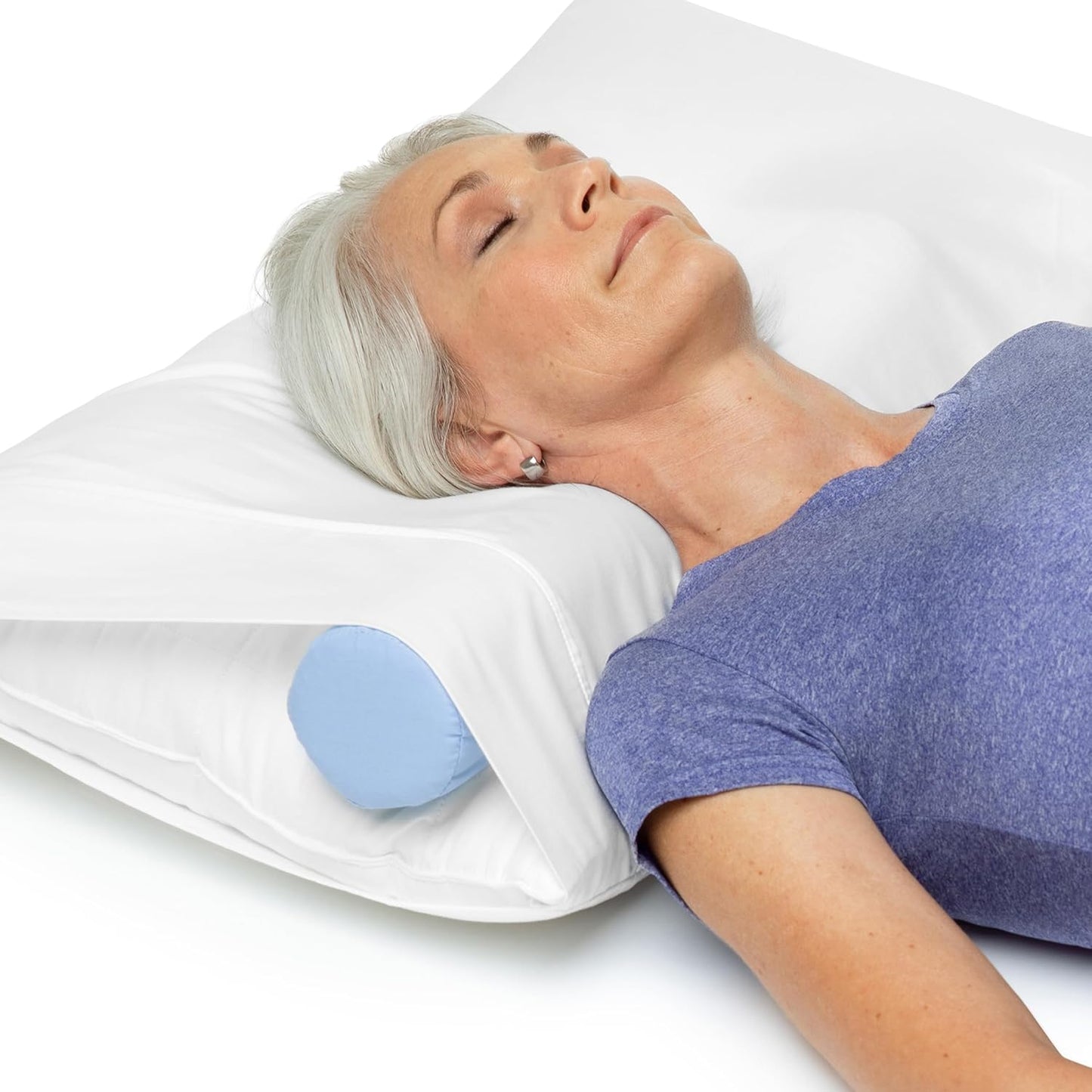 OPTP The Original McKenzie Cervical Roll, 20" Neck Support Pillow to Relieve Neck and Back Pain - Round Pillow for Improved Sleeping Support and Cervical Pain Relief - Made in The USA