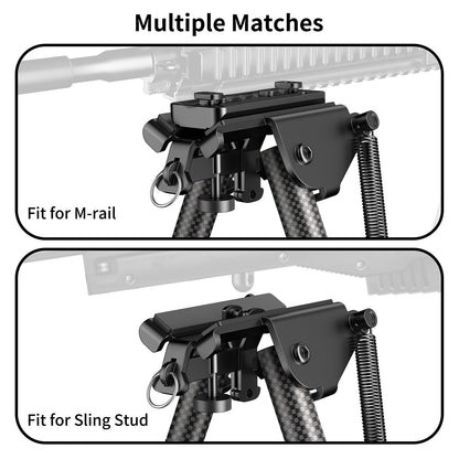 Theopot 6-9 Inches Bipod with Adapter for M-Rail for Hunting