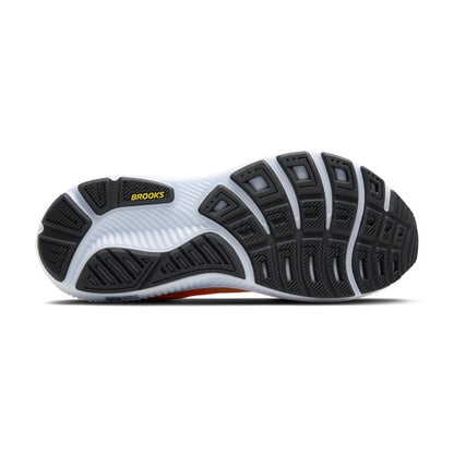 Brooks Men’s Ghost 17 Neutral Running Shoe - Blazing Orange/Yellow/Ebony - 10 Medium
