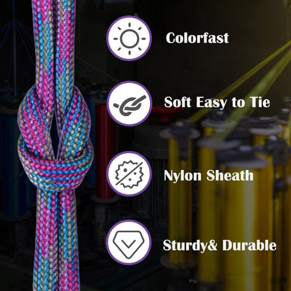 MONOBIN Paracord Rope 100FT for Making Paracord Projects, 4mm 7 Strand Parachute Cord for Lanyard, Survival Bracelets, Clothsline,Hiking (Neon, 100FT)