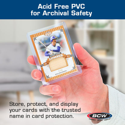 BCW 197 PT. Thick Card Topload Holder - Pack of 10 | Durable Rigid PVC Toploader | Toploaders for Memorabilia, Jersey, Patch, and Relic Cards | Ideal for Collectors and Hobbyists