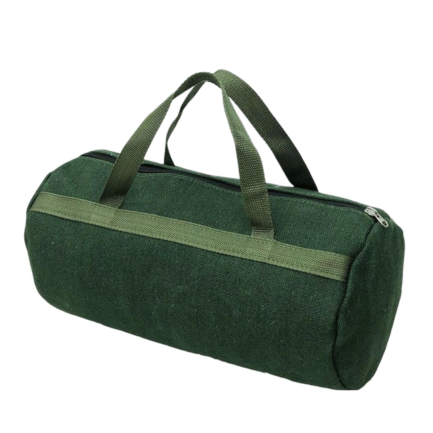 Fvbiywpil Grill Accessory Storage Bag, 24"" Extra Thick Canvas Grill Utensil Storage Bag, Double Zipper Grill Tool Storage Bag, BBQ Tool Storage Bag Carry Bag for Camping Hiking Barbecue, Dark Green