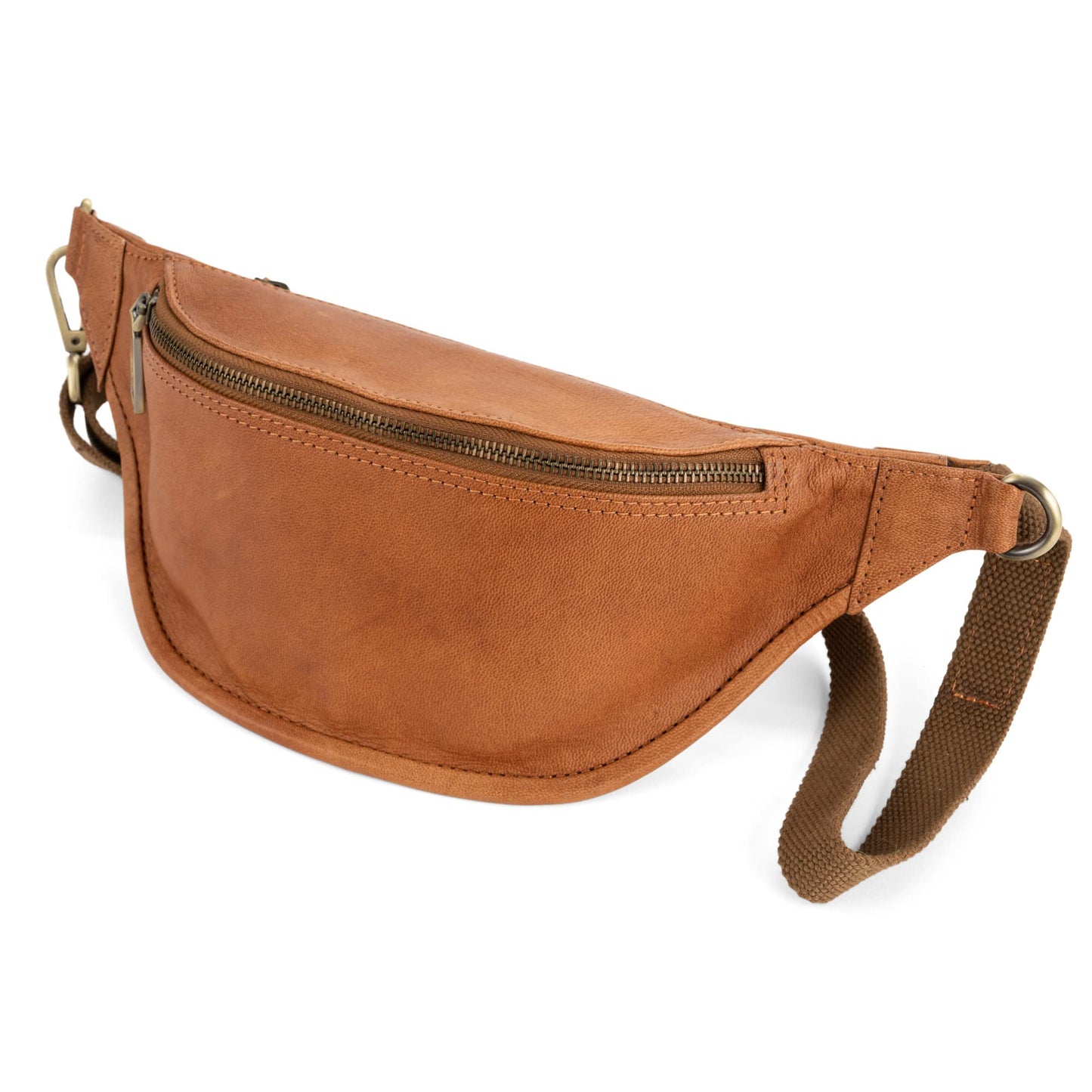Berliner Bags Vintage Genuine Leather Fanny Pack Kai, Belt Bag, Crossbody Sling Bag for Men and Women, Gift for Dad - Brown