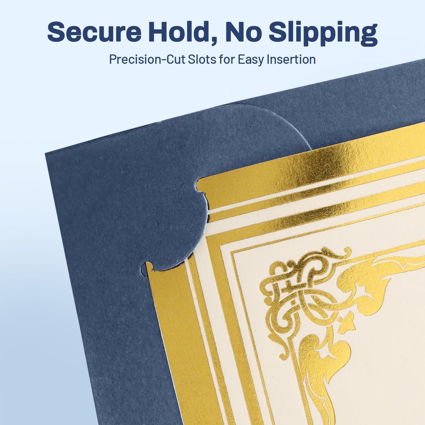 SUNEE Certificate Holders(Navy Blue, 30 Packs), Diploma Covers Gold Foil Border, for Letter Size 8.5x11 Certificates, Cardstock, Document Papers