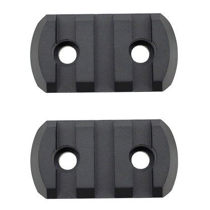 Ficero Mlok Picatinny Rail Aluminum Section Accessory, 3 Slots (2 Pack)