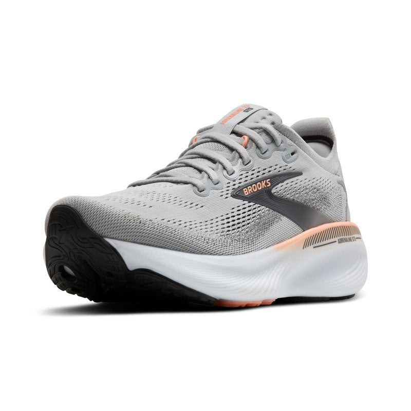 Brooks Women’s Adrenaline GTS 25 Supportive Running & Walking Shoe - Grey/Blackened Pearl/Coral - 9.5 Narrow