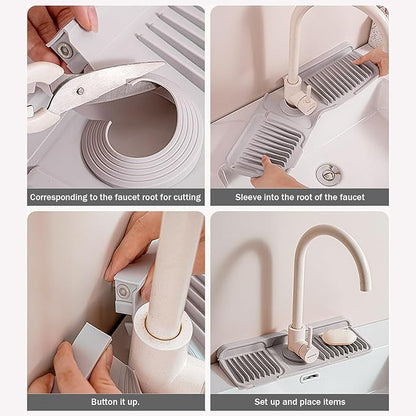 Button Style Faucet Drip Catcher – Silicone Faucet Mat