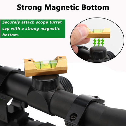 Hawthy Scope Leveling Kit Scope Bubble Level Magnetic Level (Gold)
