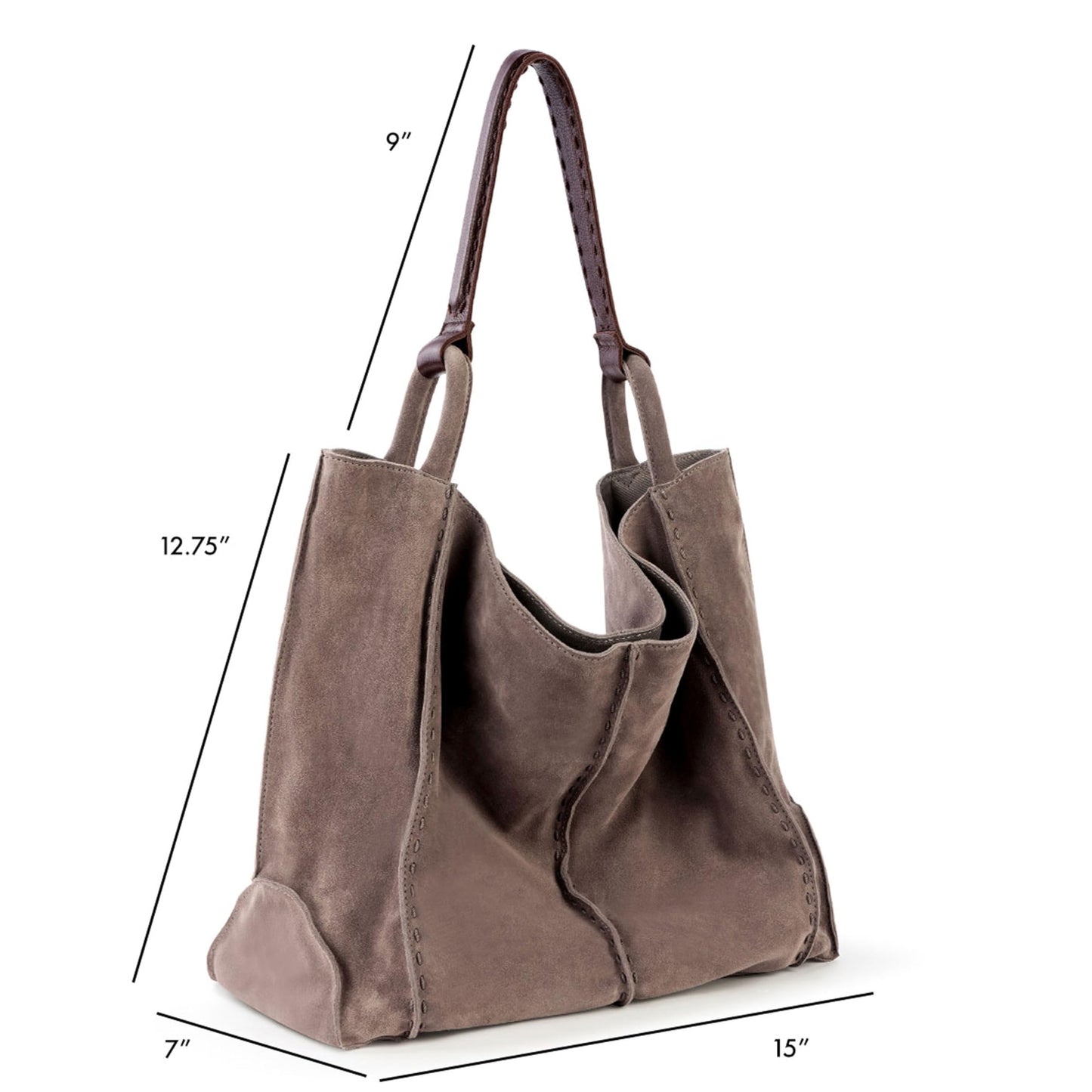 The Sak Los Feliz Large Tote Bag - Premium Leather Handbag With Stylish Design For Everyday, Travel, Beach Bag - Roomy, Durable, Lined Purse With Shoulder Bag Strap, Zipper Pocket