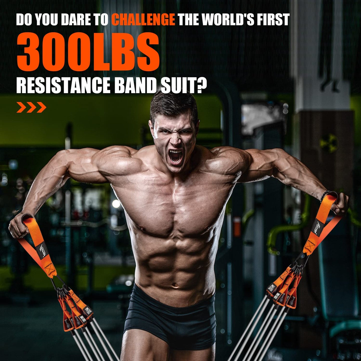 HPYGN Resistance Bands, Heavy Exercise Bands with Handles, Fitness Bands for Working Out, Workout Bands for Men, Weight Bands Set for Muscle Training, Strength, Slim, Yoga, Home Gym Equipment