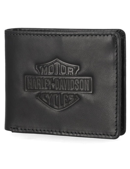 Harley-Davidson Men's Genuine Leather Rfid Blocking Wallet