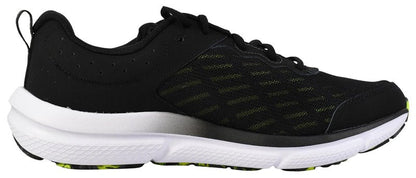 Under Armour Men's Charged Assert 10 Shoes, (004) Black/Black/High Vis Yellow, 14 X-Wide