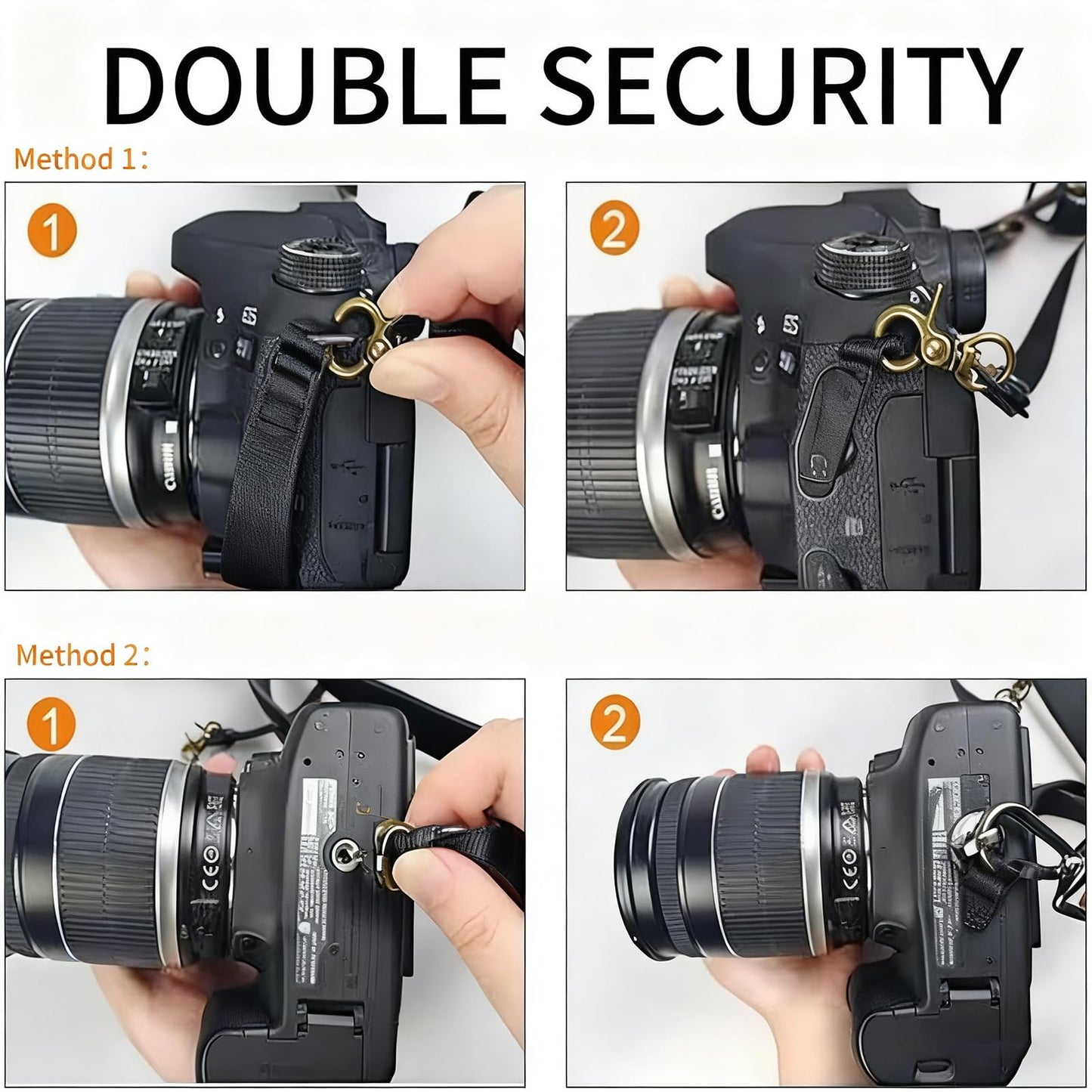 YIHAOSSING Camera Harness,Black Camera Straps for Photographers,Leather Dual Camera Strap for Two DSLR/SLR Cameras (black)