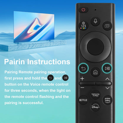 BN59-01385A Solar Voice Remote for Samsung TV Remotes Replacement with Bluetooth Rechargeable Solar Cell Fit for Samsung Remote Control for Smart TVs Frame Neo LED Ultra HD Series