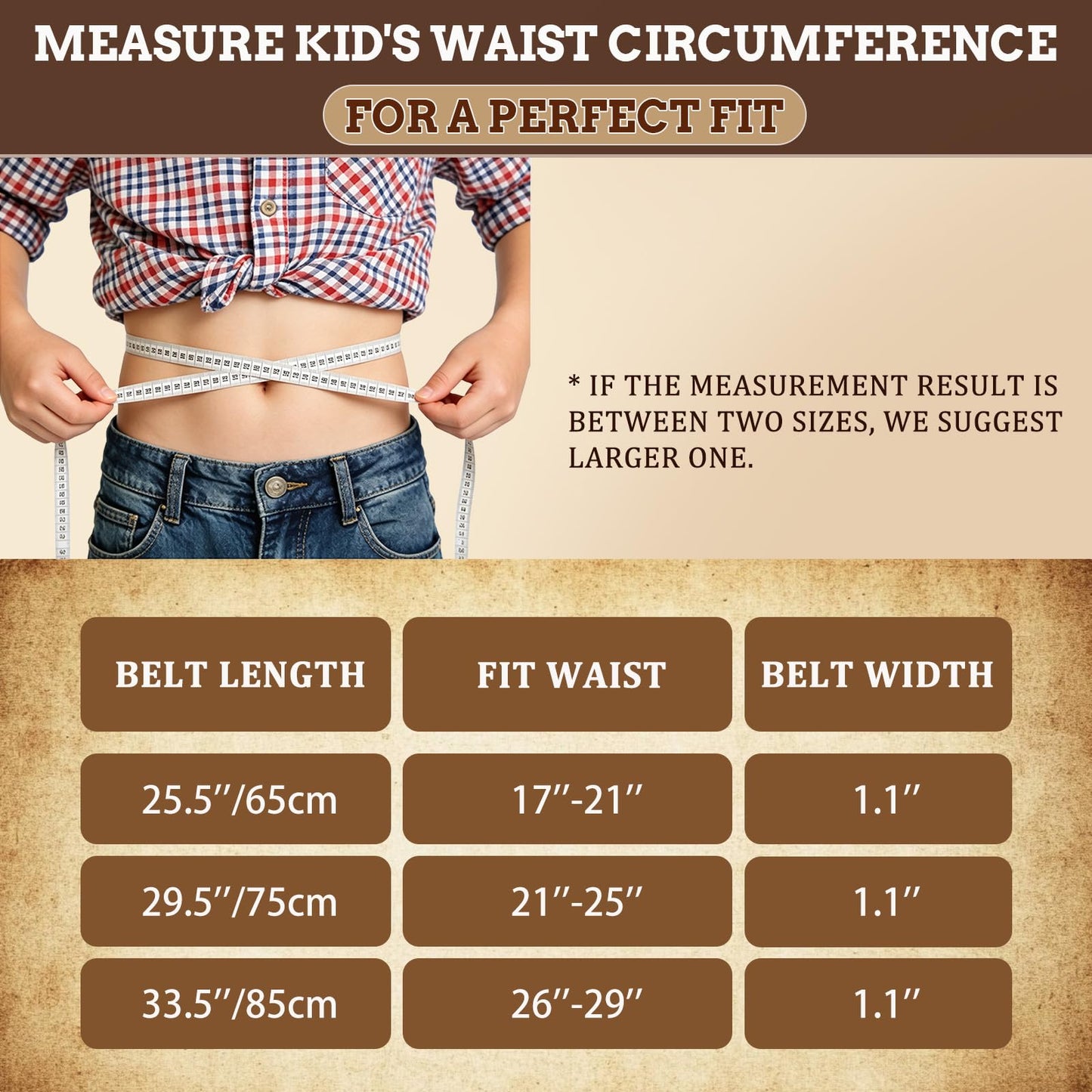 JKEEMI Kids Cowboy Belt for Boys Girls, Removable Buckle and Adjustable Embossed PU Leather Girls Boys Western Belt for Jeans