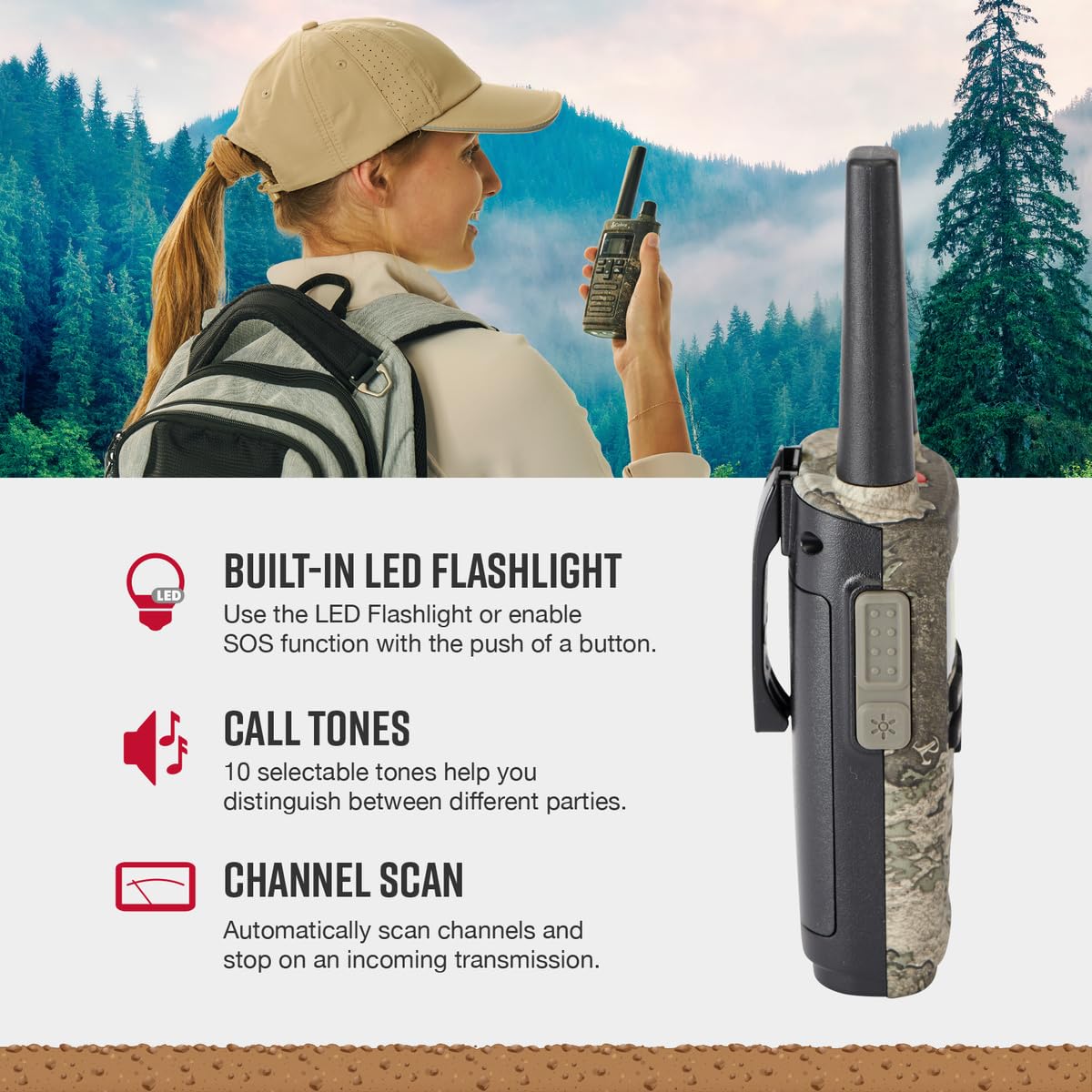 Cobra RX680 Walkie Talkies (2-Pack) - Rugged & Splashproof Two Way Radios Long Range, IP54 Water Resistant Design, 60 Pre-Programmed Channels, Weather Alerts, Included Charging Dock (Black/Orange)