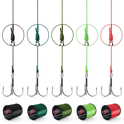 Dorisea Extreme Braid 100% Pe Black Braided Fishing Line 109Yards-2187Yards 6-550Lb Test Fishing Wire Fishing String Incredible Superline Zero Stretch (300m/328Yards 15lb/0.18mm)