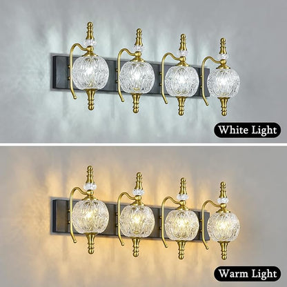 Modern Crystal Bathroom Vanity Lights Fixtures Over Mirror Black Gold Vintage 4-Lights 28 Inch Bathroom Light Fixtures Glass Crystal Vanity Lights