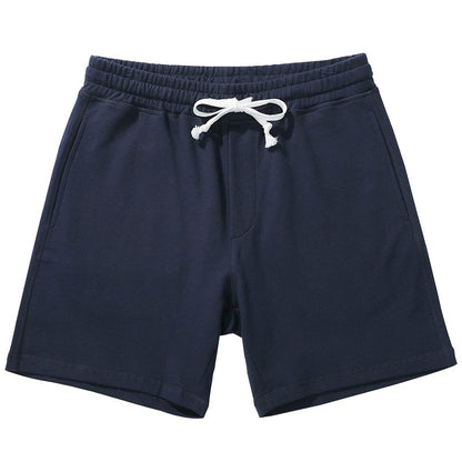 AMY COULEE Mens Athletic Workout Shorts 5.5" Cotton Casual Shorts Elastic Waist Joggers Sports Sweat Shorts (Navy, XXL)